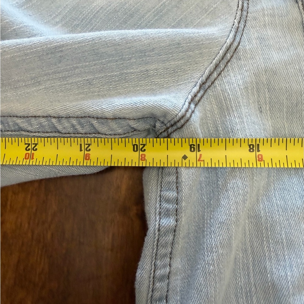 Men’s Kimes Ranch Western Light Weight Denim Pearl Snap Button Down Shirt Small - Picture 6 of 9